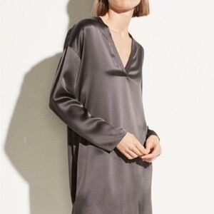Vince Graphite 100% Silk Dress XS